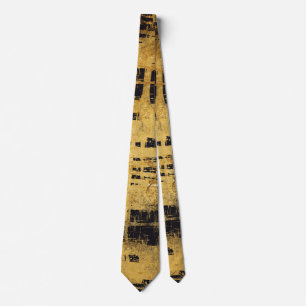Unique Black and gold grunge Pattern Style Tie