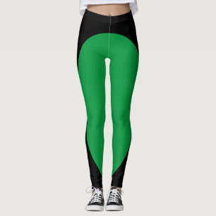 Unique Black and Green Leggings