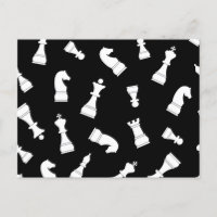 Unique Black and White Chess Piece Pattern
