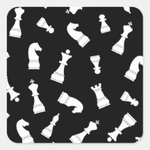 Unique Black and White Chess Piece Pattern