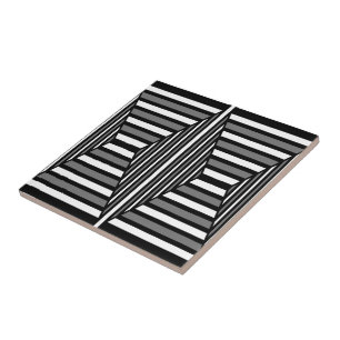 Unique Black and White Pattern Tile