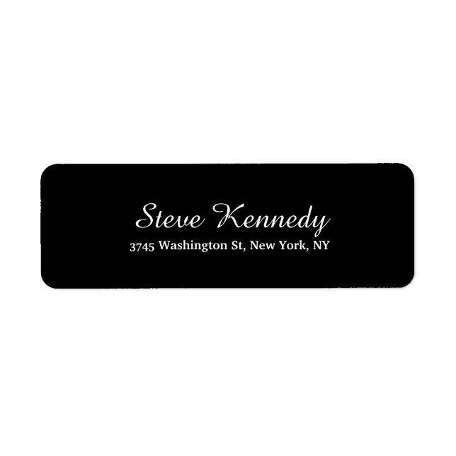 Unique Black Classical Script Creative Plain (Front)