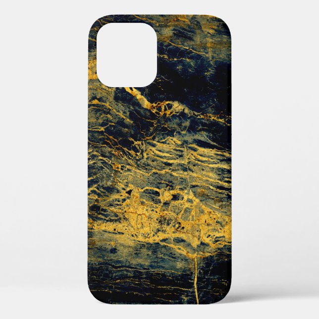 Unique black marble texture with golden effectabst Case-Mate iPhone case (Back)