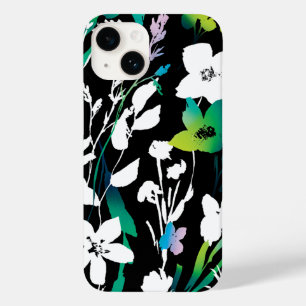 Unique Black & White Floral & Bright Color Accent  Case-Mate iPhone 14 Case