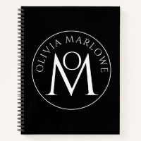 Unique Black White Monogram Logo