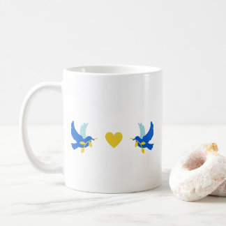 Unique Blue Peace Bird Coffee Mug