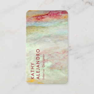 Unique Blue Red Watercolour Sky Abstract Business Card