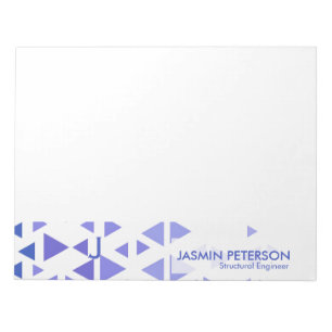Unique Blue Triangle Pattern Notepad