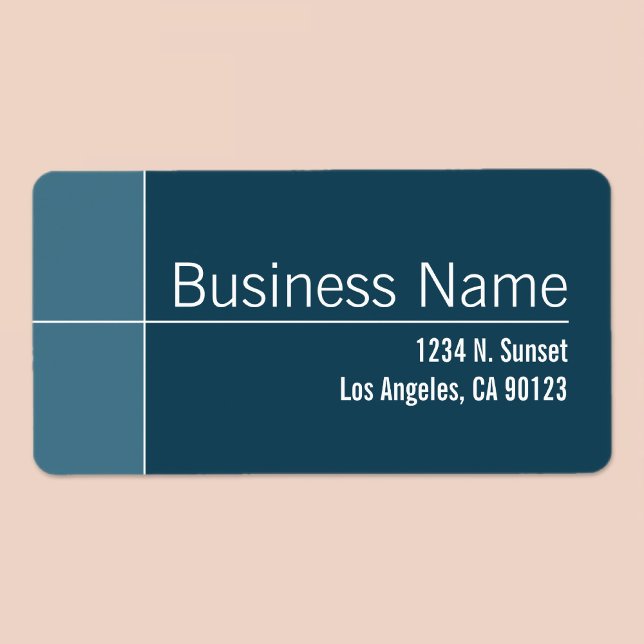 Unique Blue & White Business Return Address Label (Creator Uploaded)