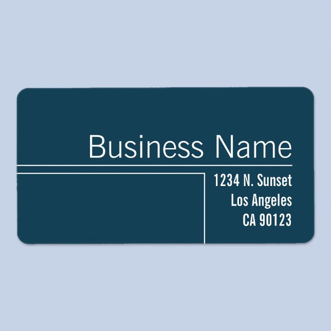 Unique Blue & White Business Return Address Label (Creator Uploaded)