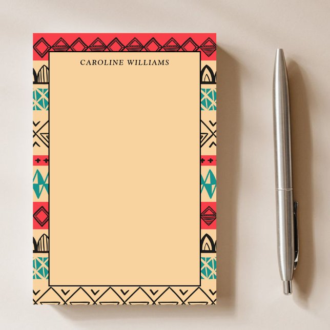 Unique Boho Abstract Stripes Pattern Teacher Post-it Notes (Creator Uploaded)
