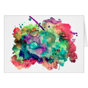 Unique, Bold, Colourful Watercolor Paint Splatters