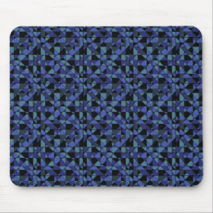 Unique Bold Hip Geometric Blue Cyan Grey Black Mouse Pad