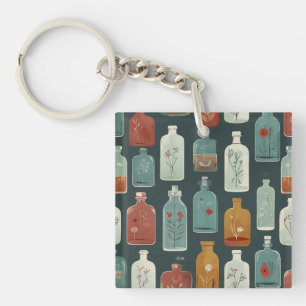 unique bottle art key ring