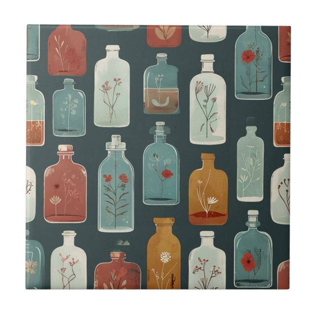 unique bottle art tile (Front)