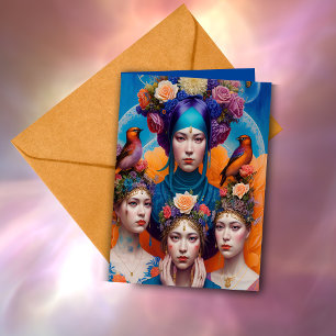 Unique Bridesmaid Proposal AI Art Whimsical Card