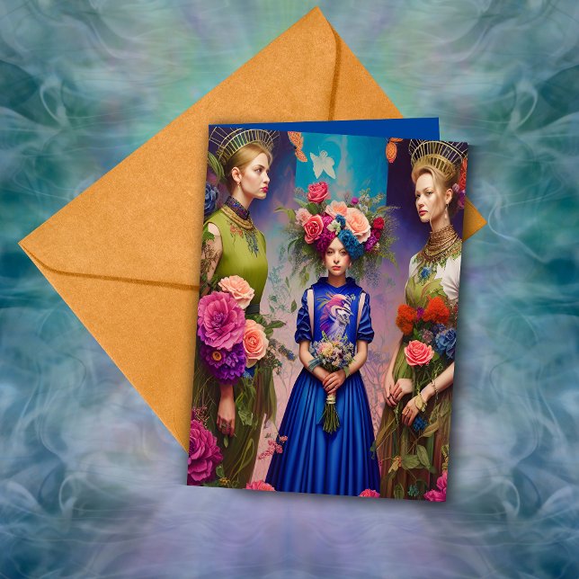 Unique Bridesmaid Proposal AI Art Whimsical Card (Creator Uploaded)