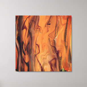 Unique Brown Abstract Marble Liquefied Wall Art
