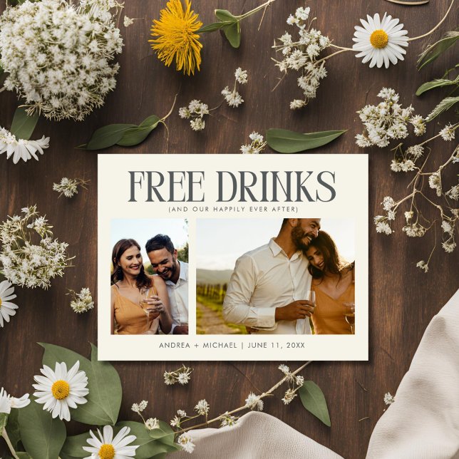 Unique Budget Photo Wedding Save the Date Announcement Postcard (Unique Budget Photo Wedding Save the Date)