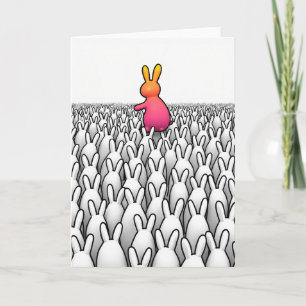 Unique Bunny Art Card