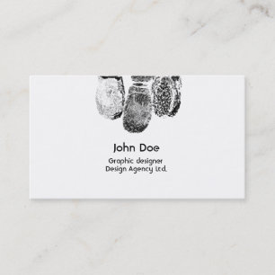 Unique business card with fingerprints
