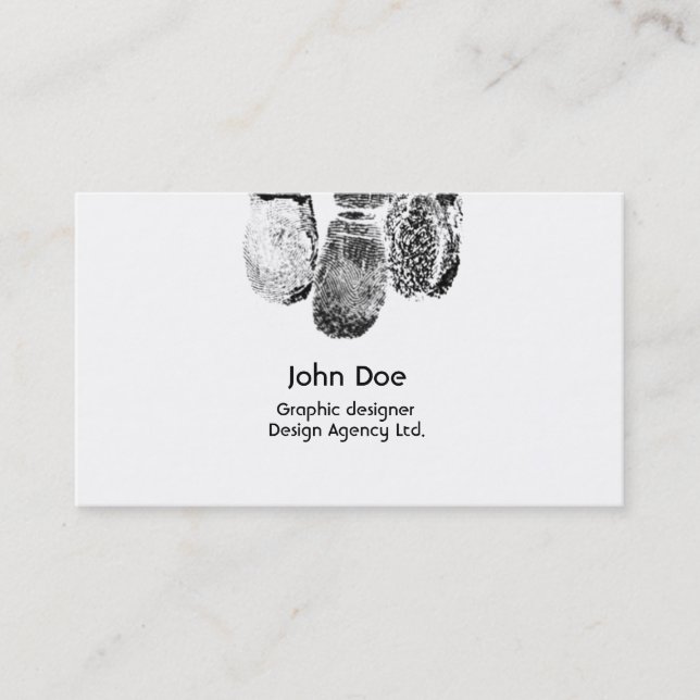 Unique business card with fingerprints (Front)