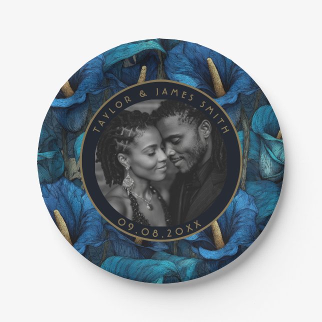 Unique Calle Lilies Plates For Simple Wedding Part (Front)