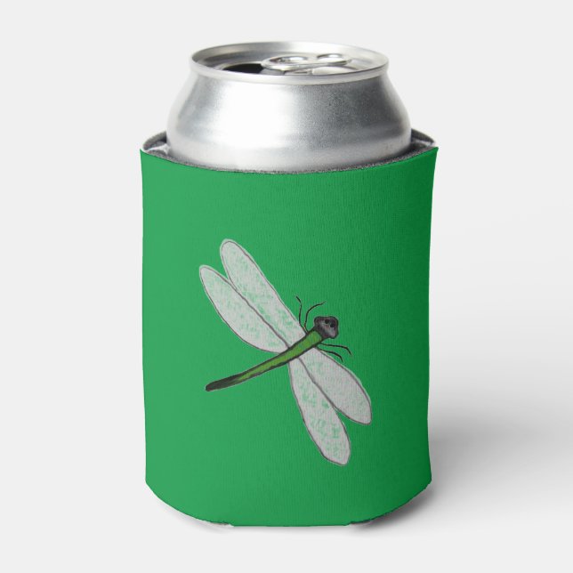 Unique Can Drink Cooler with Dragonfly (Can Front)