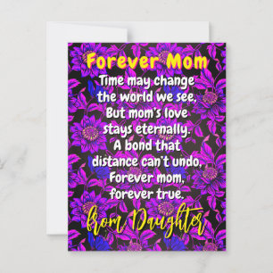 Unique Caption Poem for Mum   Floral Message Mum Postcard