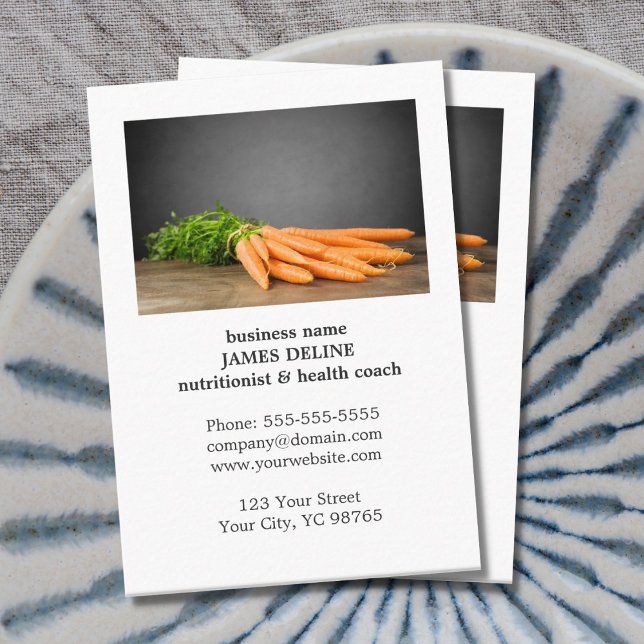 Unique Carrots Health Organic Farm Business Card (Creator Uploaded)