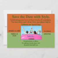 Unique, Casual Save the Date Invitation with Photo