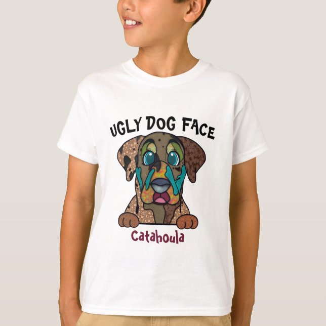 Unique Catahoula ugly dog face T-Shirt (Front)