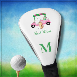 Unique Charming Best Mum Golf Cart Monogram Head Cover