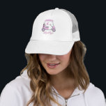 Unique Charming Pink Golf Cart Clubs Monogram Trucker Hat<br><div class="desc">A charming unique golf cart -- pink and green -- tastefully done -- ready to run the course -- hat --This is a great gift for all golf lovers -- fun / attractive / unique. Personalise it with your/her initials/monogram. If you have any design questions or a special request, please...</div>