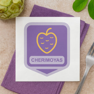 Unique Cherimoya Fruit Graphic Customisable  Napkin