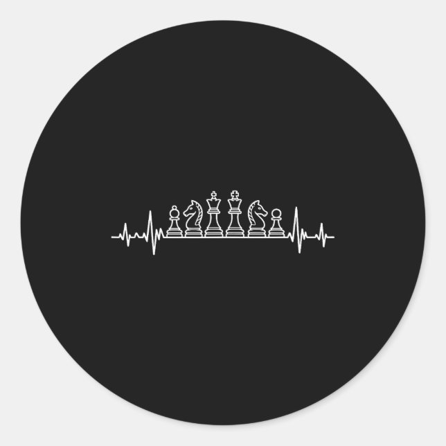 Unique Chess Themed For Men Women Chess Player Che Classic Round Sticker (Front)