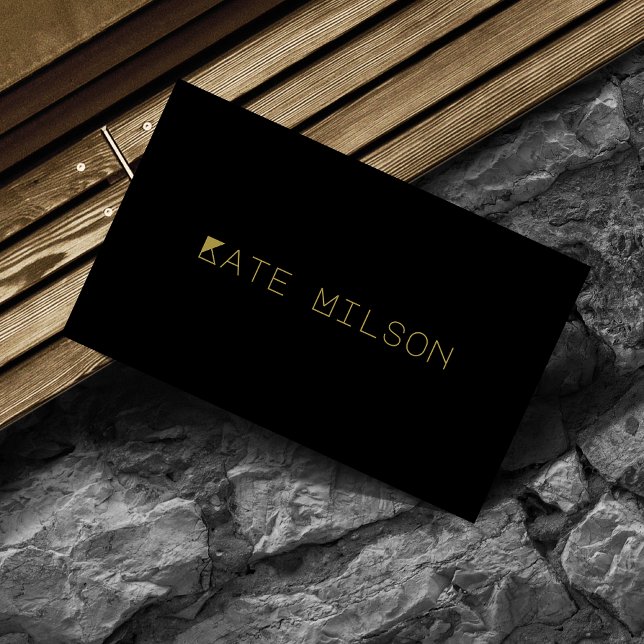 Unique Chic God Typography Script Black  Business Card (Creator Uploaded)