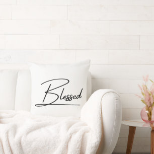 Unique Christian Faith 'Blessed' Design Cushion