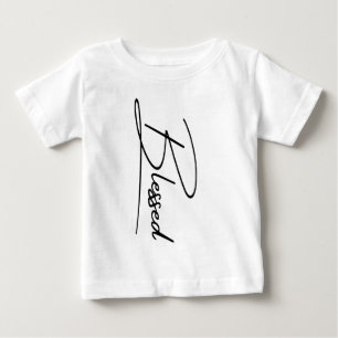 Unique Christian Faith 'Blessed' Vertical Design Baby T-Shirt