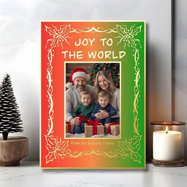 Unique Christmas Cards 2 Photos Holiday Joy  (Creator Uploaded)