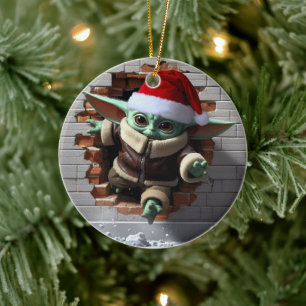 Unique Christmas Elf Ceramic Tree Decoration