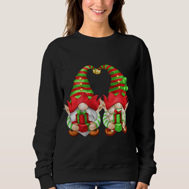 Unique Christmas Gnomes With Cute Elf Ears For Xma Sweatshirt (Front)
