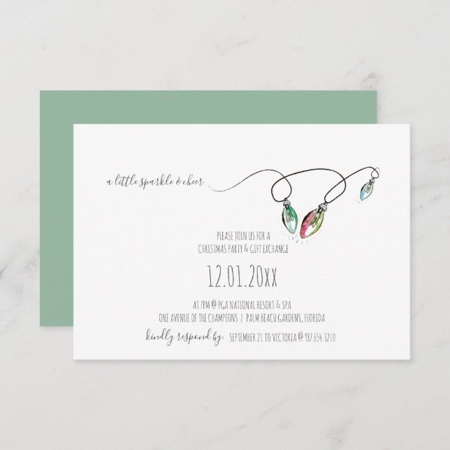 Unique Christmas Party Invitations (Front/Back)