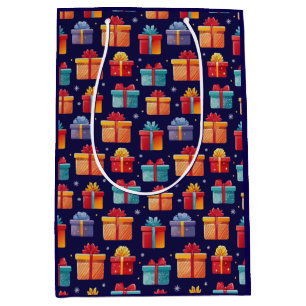 Unique Christmas Pattern Place on Medium Gift Bag