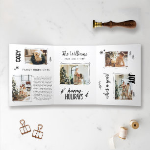 Unique Christmas Photo Collage Holiday Card