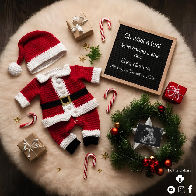 Unique Christmas pregnancy announcement  (Creator Uploaded)