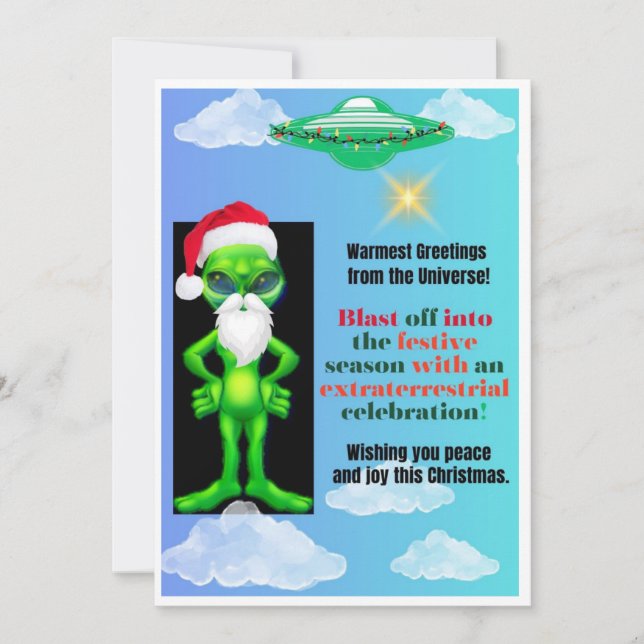 Unique Christmas printable card,Peace and joy  Holiday Card (Front)