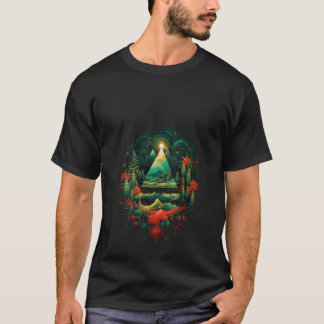 unique Christmas themed design Xmas tree Idea Crea T-Shirt