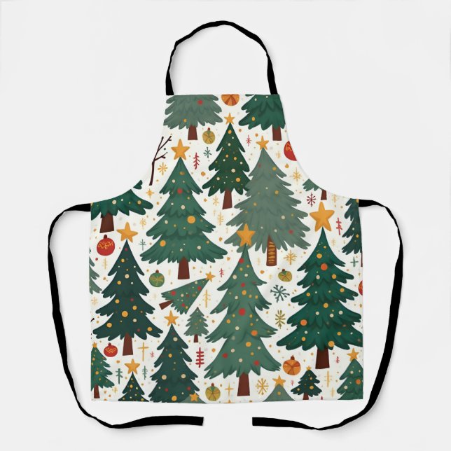 Unique Christmas tree apron (Front)