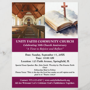 Unique Church Anniversary  Flyer